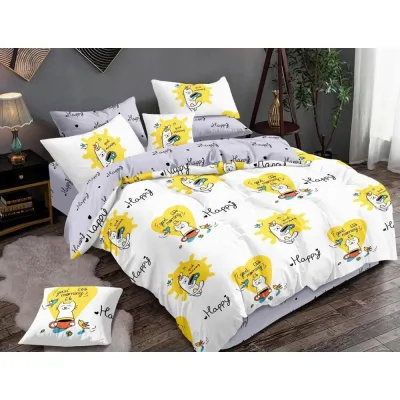 Простирадло MirSon Бязь 17-0574 Good Morning Cat 220x240 см (2200005542484)