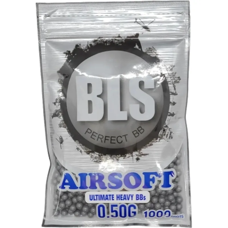 Страйкбольні кульки BLS Ultimateheavy (Stainless) Grey 6 мм 0,50 г 1000 шт (1928.00.13)