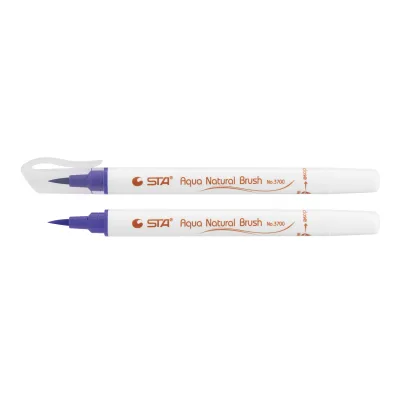 Художній маркер STA пензлик акварельний AQUA NATURAL BRUSH 3700, бузково синій (STA3700-24)