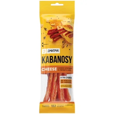 Мʼясні снеки Дмитрук Кабаноси Cheese 80 г (4820247141900)