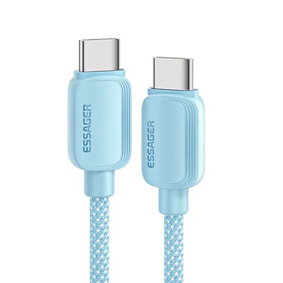 Дата кабель USB-C to USB-C 2.0m 100W blue Essager (EXCTT1-WLA03-P)