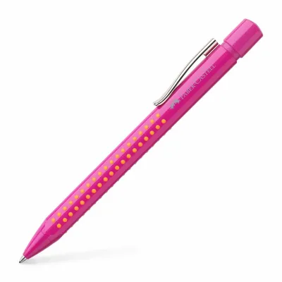 Ручка кулькова Faber-Castell автоматична Grip 2010, корпус рожевий, стрижень синій М (0.7 мм) (26543)