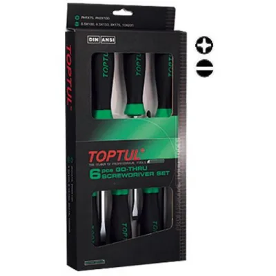 Набір викруток Toptul ударних (з шестигранником) 6 шт. (GAAE0605)