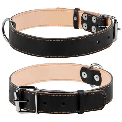 Нашийник для тварин Collar подвійний Ш 35 мм Д 48-63 см чорний (02791)