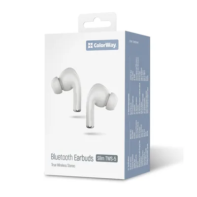 Навушники ColorWay Slim TWS-5 Earbuds White (CW-TWS5WT)