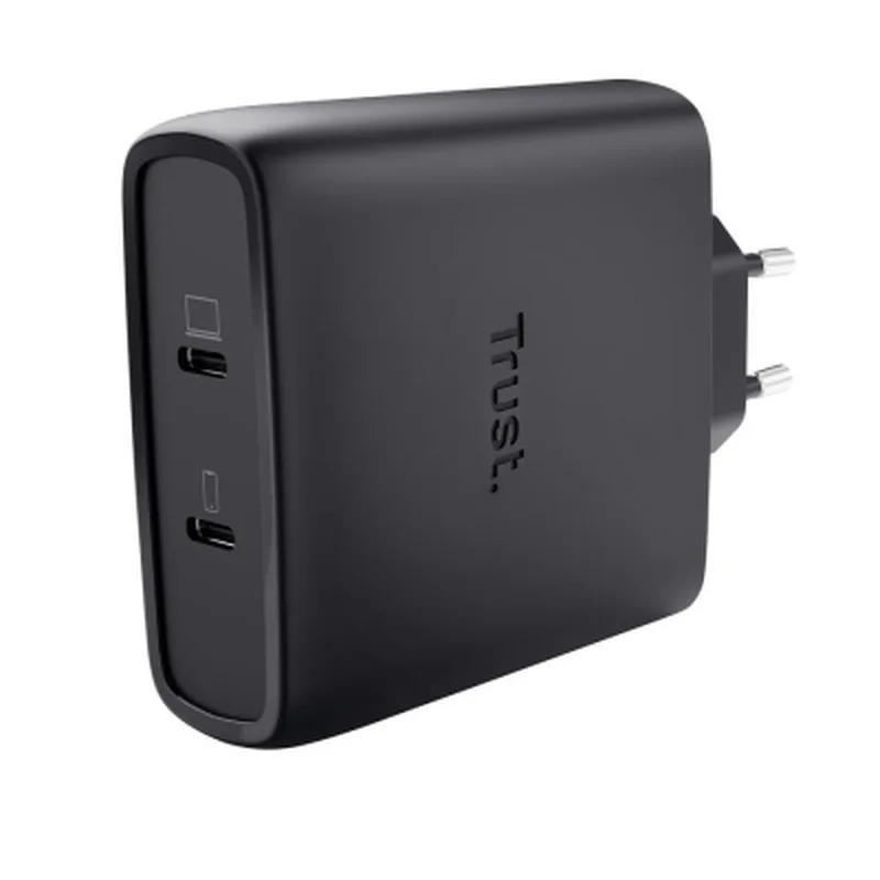 Зарядний пристрій Trust 2xUSB-C 100W GaN PD/PPS black (25527_TRUST)