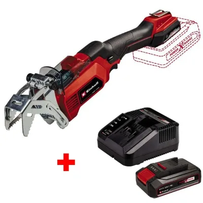 Шабельна пила Einhell GE-GS 18/150 Li Kit, 18V, 2.5Ah, пропил 100/80мм, хід 20мм, ЗП, 1.28кг (3408290K)
