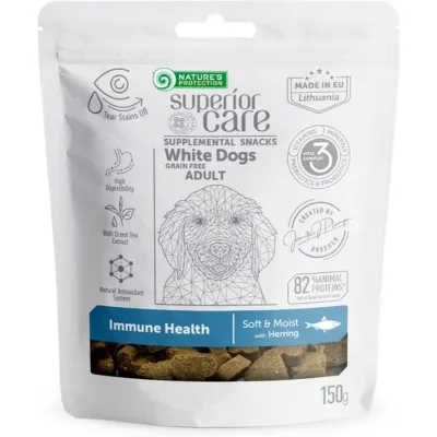 Ласощі для собак Nature's Protection Superior Care White Dogs Immune Health 150 г (KIKNPSC47654)