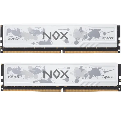 Модуль пам'яті для комп'ютера DDR5 32GB (2x16GB) 5600 MHz NOX White Apacer (AH5U32G56C522MWAA-2)