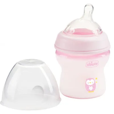Пляшечка для годування Chicco Natural Feeling Color 150 мл +0 міс Рожева (81311.10)