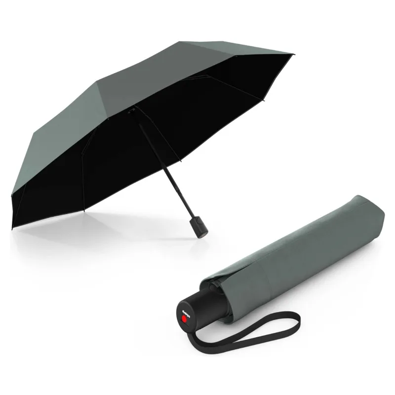 Парасоля Knirps A.200 Medium Duomatic Sage Black HeatShield автомат, складана (Kn95-7201-23002)