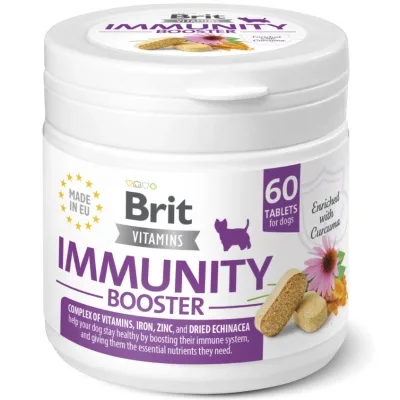 Вітаміни для собак Brit Vitamins Immunity Booster для імунітету 60 таблеток (8595602571666)