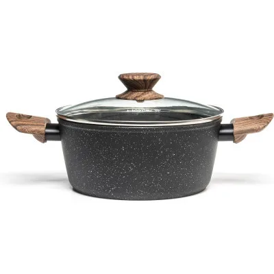 Каструля Hölmer Natural кована з кришкою 2,5 л (CR-1325-FAMWL Natural)