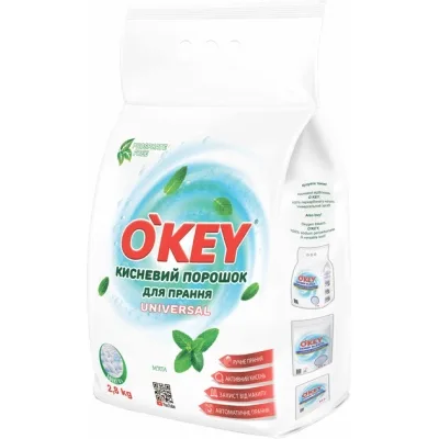 Пральний порошок O'KEY Universal Кисневий М'ята 2.8 кг (4820049384833)