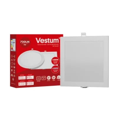 Світильник Vestum LED квадратний 9W 6000K 220V (1-VS-5208)