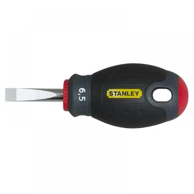 Викрутка Stanley FatMax Stubby, SL6,5 х 30мм, укорочена з паралельним джалом під прямий шліц. (0-65-404)