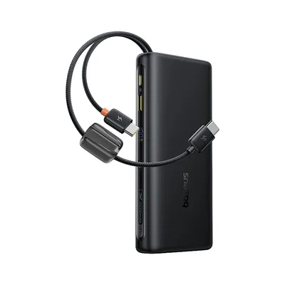Батарея універсальна Baseus 25000mAh EnerFill FC41 145W Digital Display Built-in Dual USB-C Cable (E0028H03)