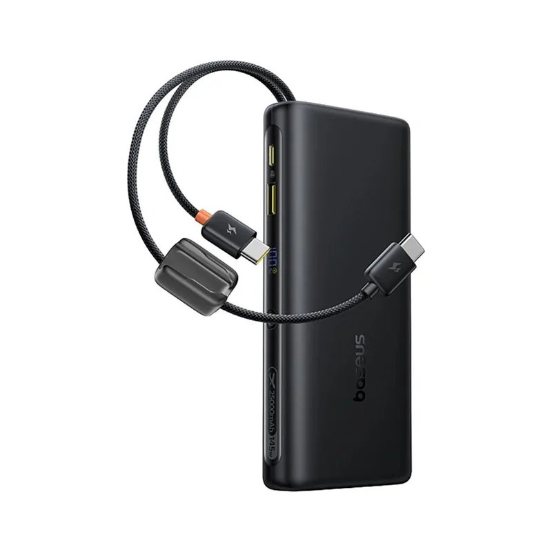 Батарея універсальна Baseus 25000mAh EnerFill FC41 145W Digital Display Built-in Dual USB-C Cable (E0028H03)