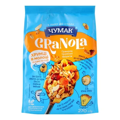Гранола Чумак Тропік 270 г (4823096008226)