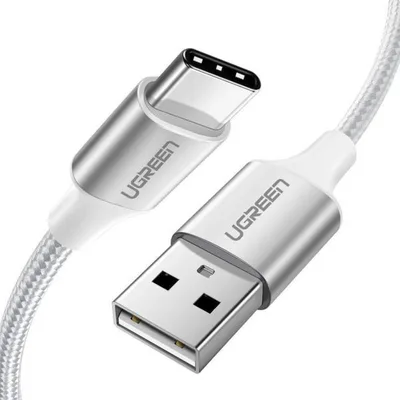 Дата кабель USB 2.0 AM to USB-C 1.0m aluminum braid US288 white Ugreen (60131)