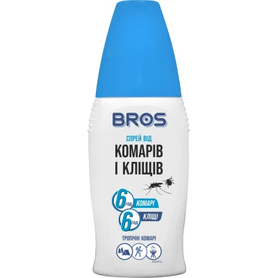 Спрей від комах Bros від комарів і кліщів 100 мл (5904517065154)