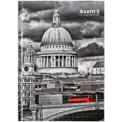 Книга записна Axent R&B Bus А5, 96 аркушів, клітинка, тверда обкладинка (8457-8-A)
