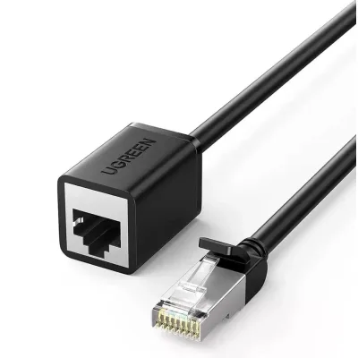 Патч-корд 0.5м F/UTP cat 6 RJ-45 extension black Ugreen (U_11278)