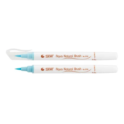 Художній маркер STA пензлик акварельний AQUA NATURAL BRUSH 3700, синій пастельний (STA3700-26)