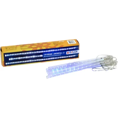 Гірлянда Delux Snowfall C 192LED 8х0.3 м IP44 EN Синя/Прозора (90017978)