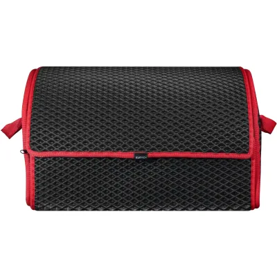 Сумка-органайзер EVAtech M-PRO 32x50x30 см. Ромб чорний з червоним кантом (BS13642OM3RBR)