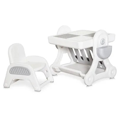 Дитячий стіл Mealux Robin: стіл + стілець (KD-F051 White/Grey)