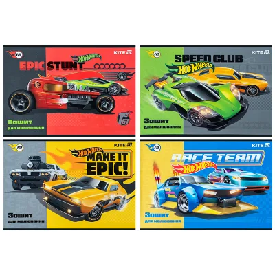Альбом для малювання Kite Hot Wheels, 12 аркушів (HW25-241)