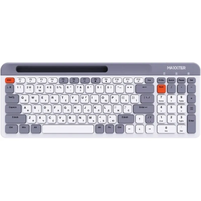 Клавіатура Maxxter KBW-02G-UA Wireless Grey (KBW-02G-UA)