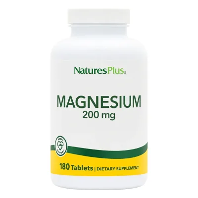 Мінерали Natures Plus Магній, 200 мг, Magnesium, 180 таблеток (NAP-03360)