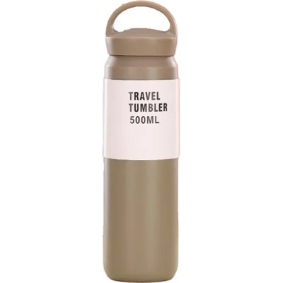 Термос Merlion Travel Tumbler 500 мл, подвійна кришка з ручкою, сірий (SUS304-500Gr)