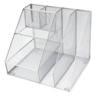Підставка для дрібниць Buromax 310 x 255 x 255 мм, металева, срібна (BM.6244-24)