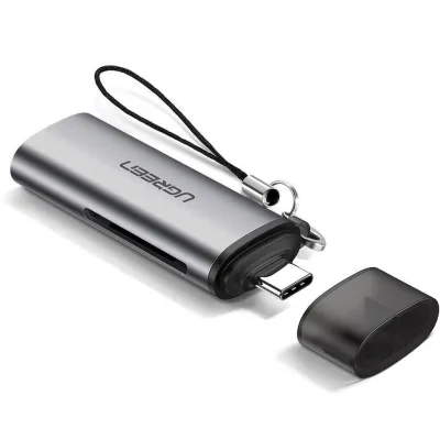 Зчитувач флеш-карт Ugreen USB Type-C 3.1 to TF/SD CM184 Gray (50704)