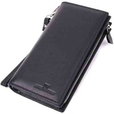 Гаманець ST Leather Унісекс з натуральної шкіри Чорний (22532)