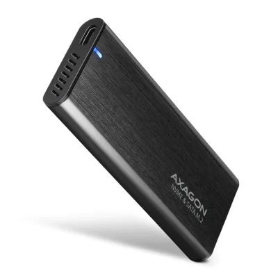 Кишеня зовнішня AXAGON USB-C 3.2 Gen 2 metal box for M.2 NVMe & SATA SSD RAW (EEM2-SB2)