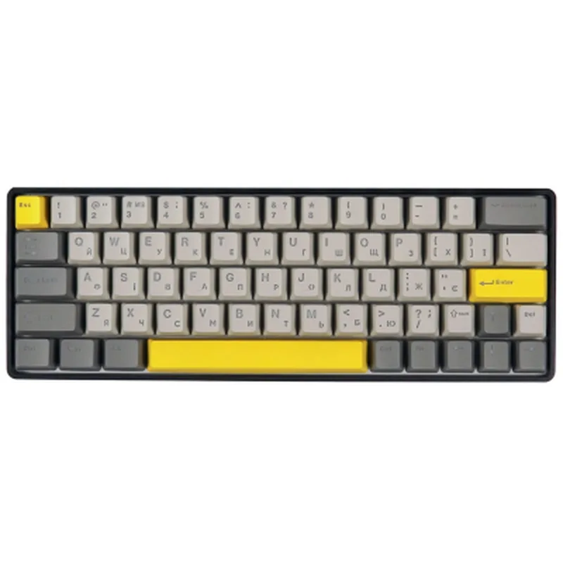 Клавіатура Epomaker EP64 60 Mulan Switch Hot-Swap RGB Wireless/Bluetooth/USB UA Black (EP64-B-M)