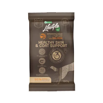 Ласощі для собак Nature's Protection Lifestyle Grain Free Salmon Healthy Skin & Coat Support 160 г (KIKNPLS47206)