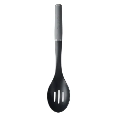 Ложка кухарська KitchenAid Coreline для сервіровки з прорізами, 33,8 см, сіра (KAS004OHCGG)