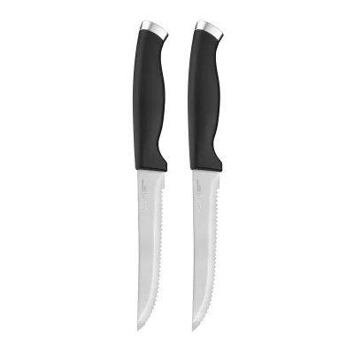 Набір ножів ARDESTO Gemini Gourmet, 2 предмети, нержавіюча сталь, пластик, чорний (AR2102BL)