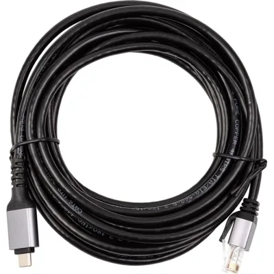 Дата кабель USB-C to RJ45 Ethernet 5.0m PowerPlant (CA914944)
