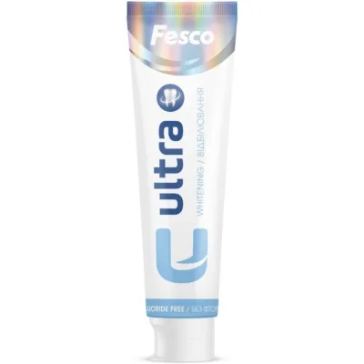 Зубна паста Fesco Ultra Whitening Відбілювання 100 мл (4820204701970)