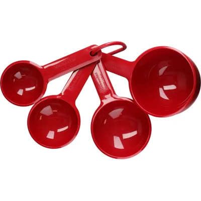 Аксесуар кухонний KitchenAid Набір мірних ложок Universal, 4 шт, 59/79/118/237 мл, червоний (KQG058OHERE)