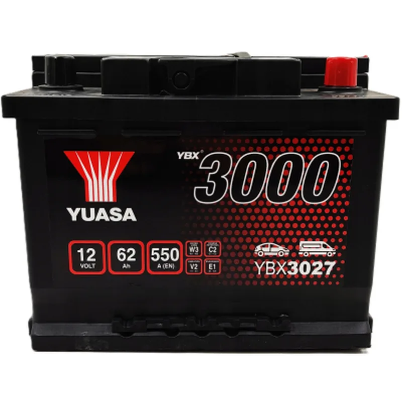 Акумулятор автомобільний Yuasa 12V 62Ah SMF Battery (YBX3027)