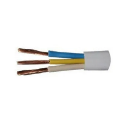 Кабель силовий ЗЗКМ 3х2.5 кв.мм гнучкий, плоский, 100м (ШВВП 3x2,5 ECG / 705864)