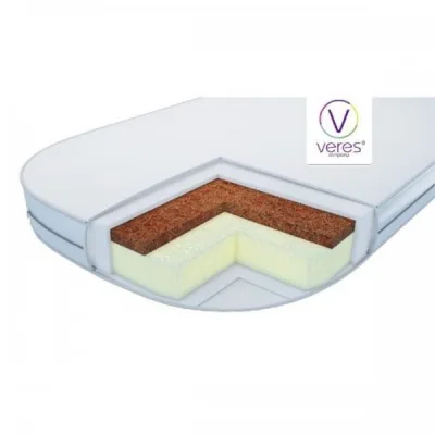 Матрац для дитячого ліжечка Верес для люльки Coconut + Elastic foam 80 * 60 * 7 см (50.2.07)