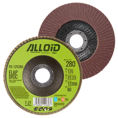 Круг зачистний Alloid торцевий, пелюстковий, 125мм, зерно 280, T27 (FD-125280)